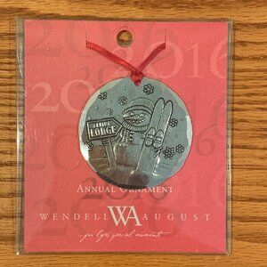 2016 WENDELL AUGUST FORGE CHRISTMAS ORNAMENT, ALPINE LODGE,  MADE IN USA